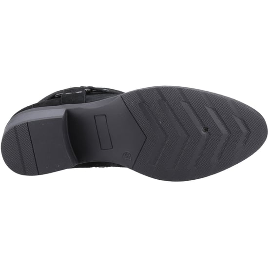 Hush Puppies Iria Damen Wildleder Schwarze Stiefeletten mit Absatz - Image 3