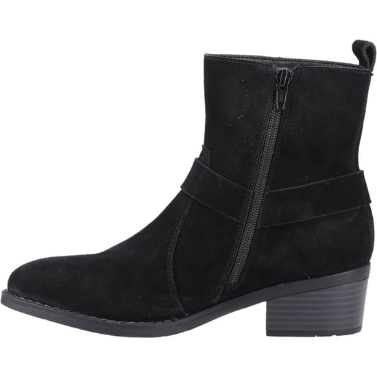 Hush Puppies Iria Damen Wildleder Schwarze Stiefeletten mit Absatz - Image 4