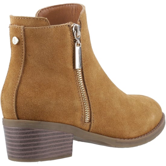 Hush Puppies Ingrid Wildleder Damen Tan Absatz-Stiefeletten - Image 2