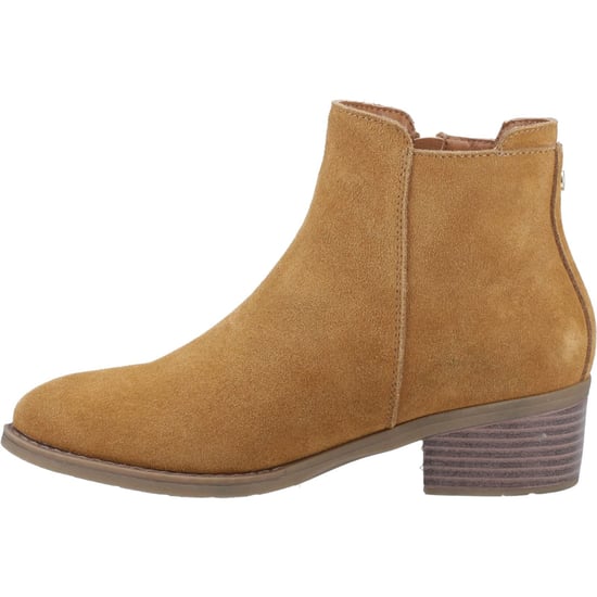 Hush Puppies Ingrid Wildleder Damen Tan Absatz-Stiefeletten - Image 4