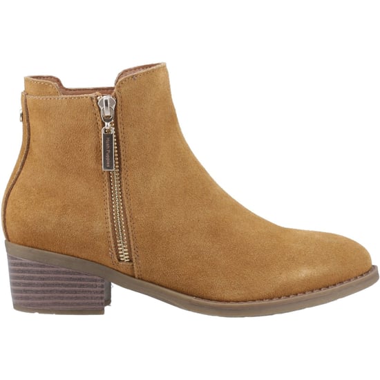 Hush Puppies Ingrid Wildleder Damen Tan Absatz-Stiefeletten - Image 5
