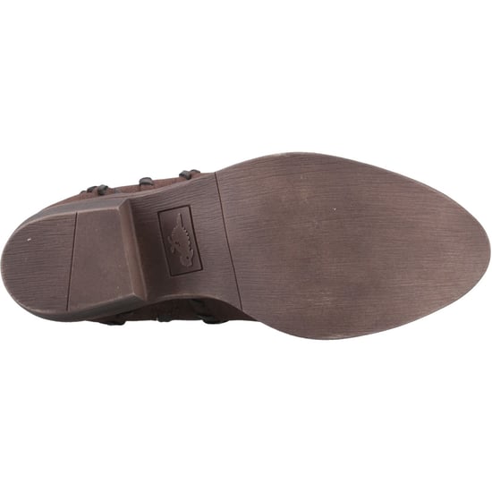 Rocket Dog Rowdy Kunstleder Damen Dunkelbraune Stiefeletten Mit Absatz Bis Zur Mitte Der Wade - Image 3