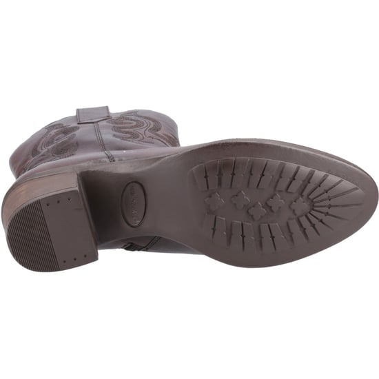 Hush Puppies Wynn Damen Stiefeletten mit Absatz aus Leder in Schokoladenbraun - Image 3
