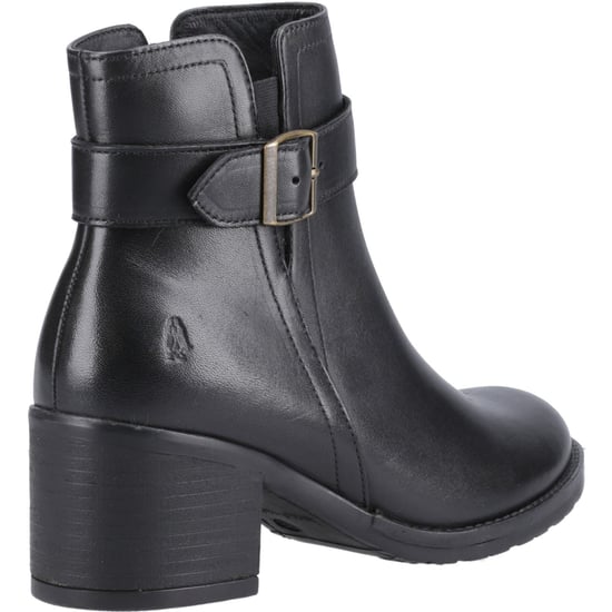 Hush Puppies Hensley Leder Damen Schwarze Absatz-Stiefeletten - Image 2