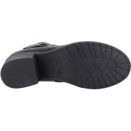 Hush Puppies Hensley Leder Damen Schwarze Absatz-Stiefeletten - Image 3