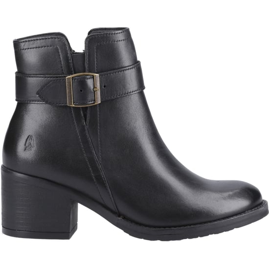 Hush Puppies Hensley Leder Damen Schwarze Absatz-Stiefeletten - Image 5
