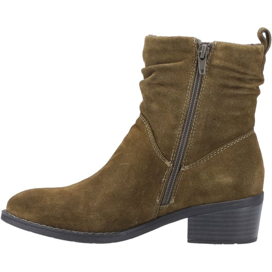 Hush Puppies Iris Veloursleder Damen Khaki Stiefeletten mit Absatz - Image 4