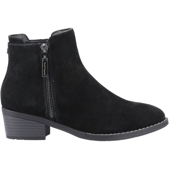 Hush Puppies Ingrid Damen Wildleder Schwarze Stiefeletten mit Absatz - Image 5