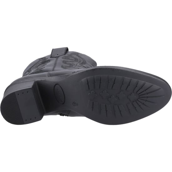 Hush Puppies Wynn Damen Stiefeletten aus schwarzem Leder mit Absatz - Image 3