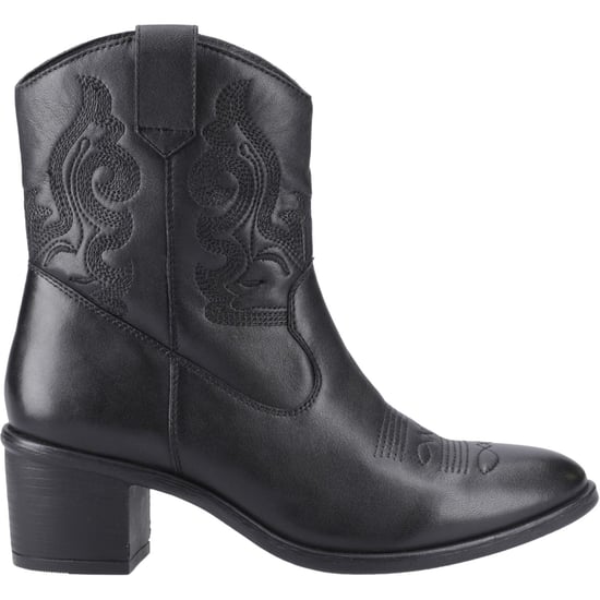 Hush Puppies Wynn Damen Stiefeletten aus schwarzem Leder mit Absatz - Image 5