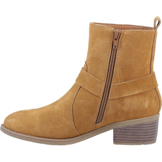 Hush Puppies Iria Damen Wildleder Stiefeletten mit Absatz in Beige - Image 4
