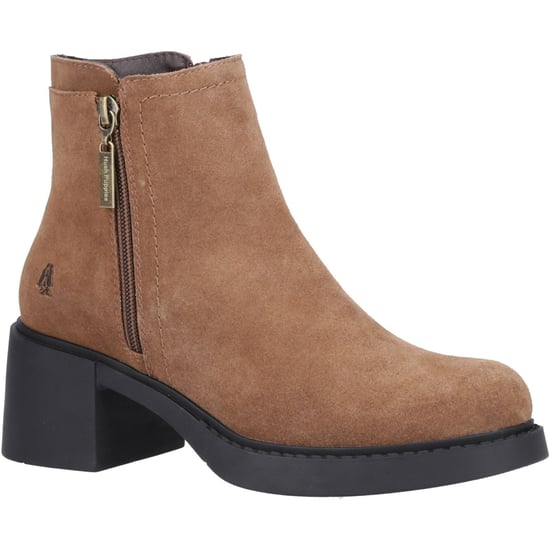 Hush Puppies Adele Damen Wildleder Stiefeletten mit Absatz in Beige - Image 1