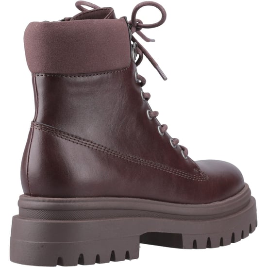 Rocket Dog Danie Kunstleder Damen Dunkelbraune Stiefeletten Mit Absatz Bis Zur Mitte Der Wade - Image 2