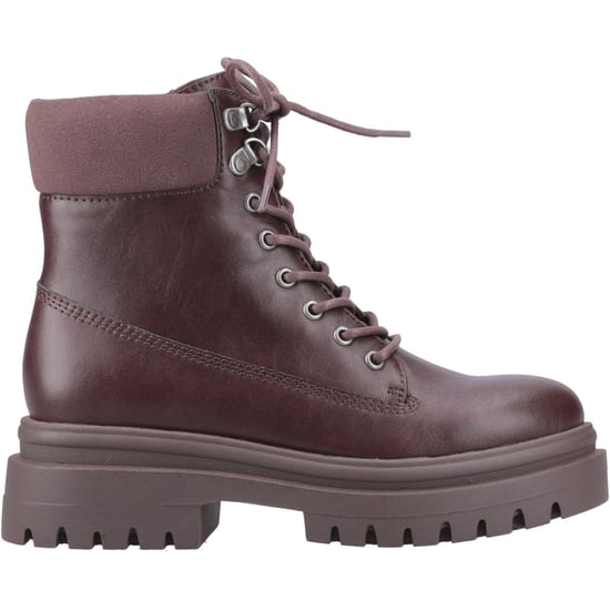 Rocket Dog Danie Kunstleder Damen Dunkelbraune Stiefeletten Mit Absatz Bis Zur Mitte Der Wade - Image 5