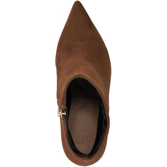 Dune Obsessively Veloursleder Damen Dunkelbraune Absatz Stiefeletten - Image 3