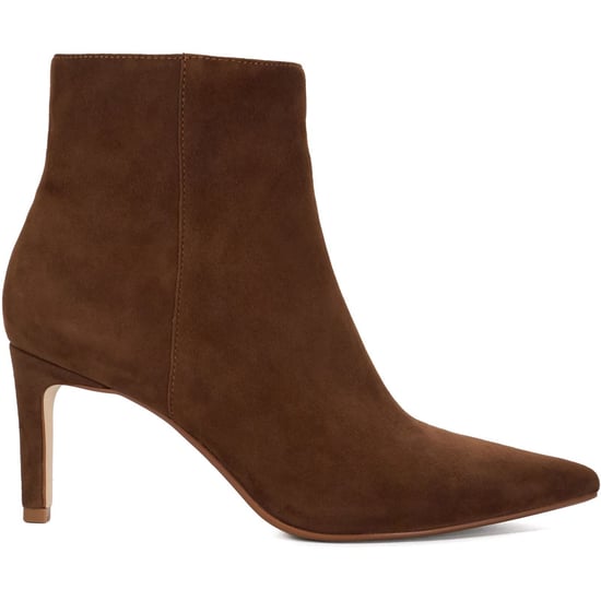 Dune Obsessively Veloursleder Damen Dunkelbraune Absatz Stiefeletten - Image 4