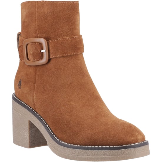 Hush Puppies Fearne Damen Wildleder Stiefeletten mit Absatz in Beige - Image 1