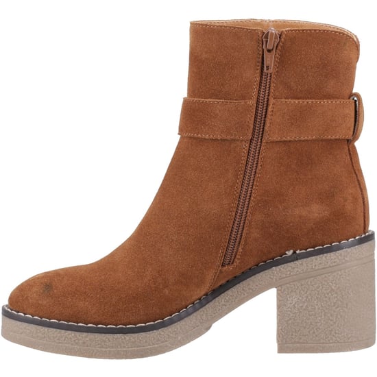 Hush Puppies Fearne Damen Wildleder Stiefeletten mit Absatz in Beige - Image 4