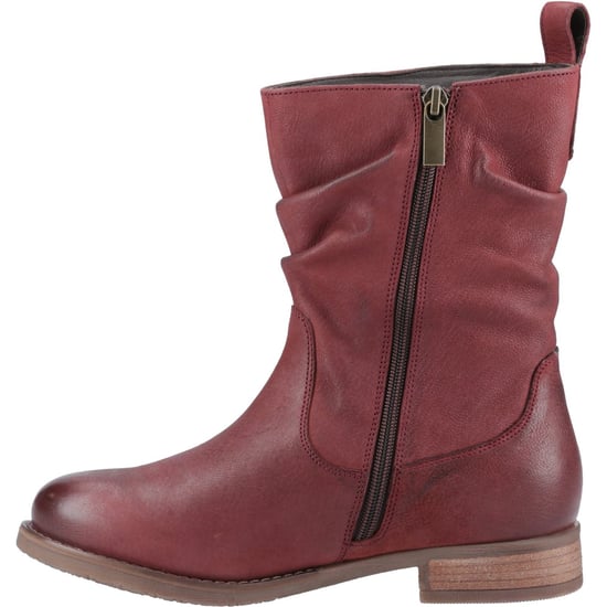 Hush Puppies Emilia Leder Damenburgunder Winter Stiefel bis zur Mitte der Waden - Image 4