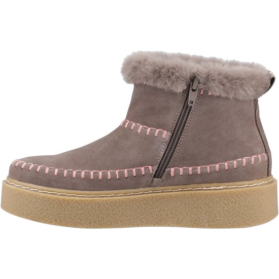 Hush Puppies Brielle Wildleder Damen Taupe Winter Stiefeletten - Image 4