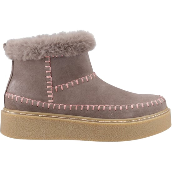 Hush Puppies Brielle Wildleder Damen Taupe Winter Stiefeletten - Image 5