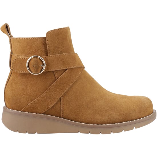 Hush Puppies Lyra Damen Winterstiefeletten aus Veloursleder in Tan - Image 5
