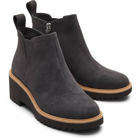 TOMS Maude Leder Damenstiefel in Forged Iron - Image 1