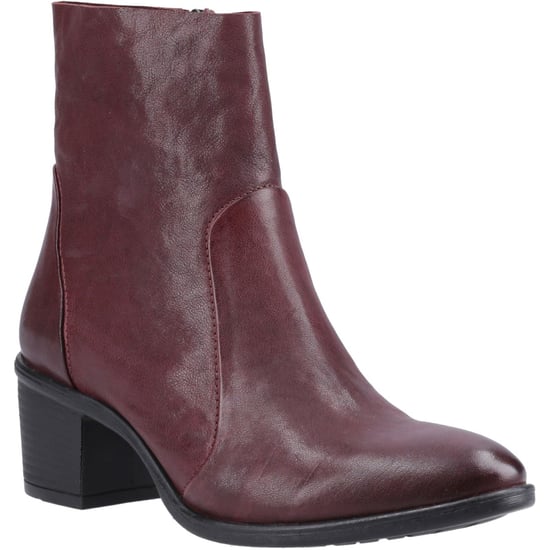 Hush Puppies Winona Damen Stiefel aus Leder in Pflaumenfarbe - Image 1