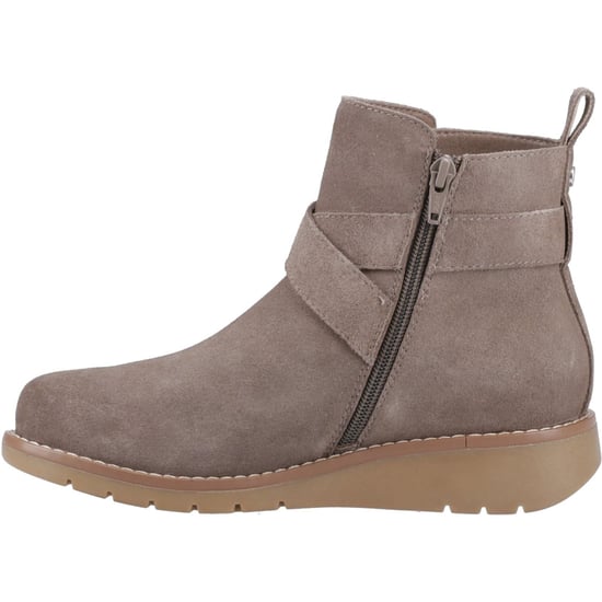 Hush Puppies Lyra Damen Wildleder Winter Stiefeletten in Taupe - Image 4