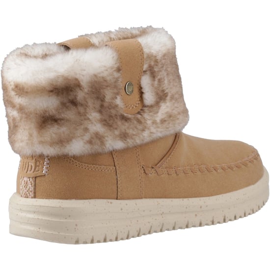 HEYDUDE Camden Cuff Classic Cozy Polyester Damen Winter Stiefeletten in Cognac - Image 2