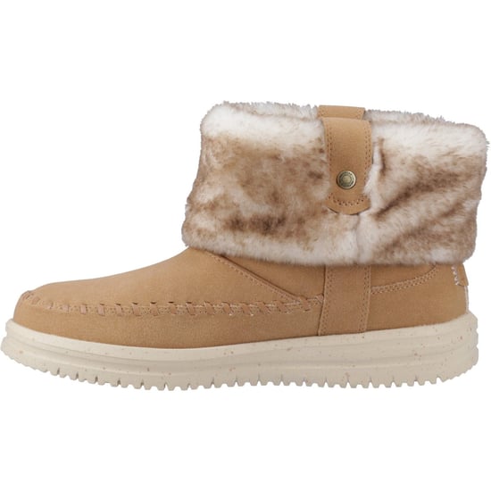 HEYDUDE Camden Cuff Classic Cozy Polyester Damen Winter Stiefeletten in Cognac - Image 4