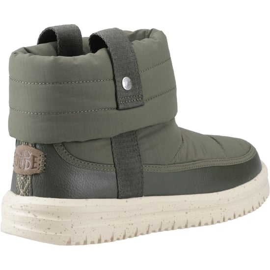 HEYDUDE Camden Cuff Nylon Quilt Nylon Damen Winter-Stiefeletten in Dunkeloliv - Image 2