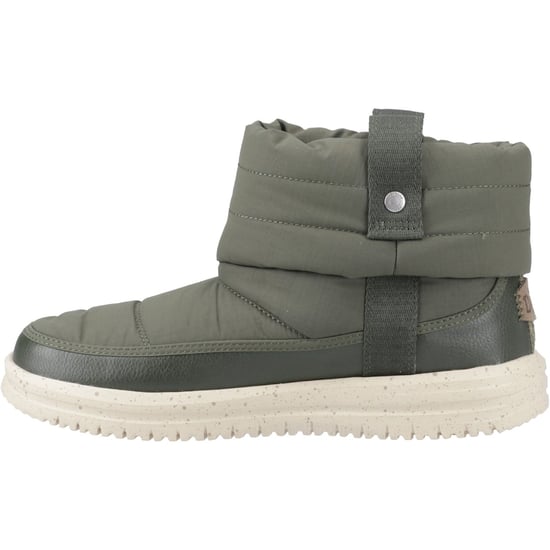HEYDUDE Camden Cuff Nylon Quilt Nylon Damen Winter-Stiefeletten in Dunkeloliv - Image 4
