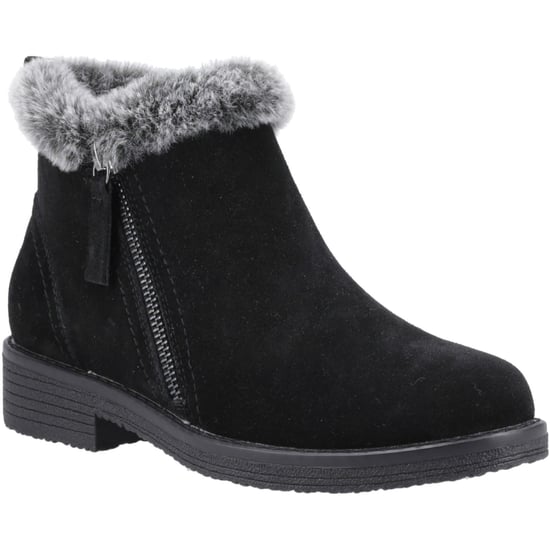 Hush Puppies Marnie Wildleder Damen Schwarz Winter Stiefeletten - Image 1