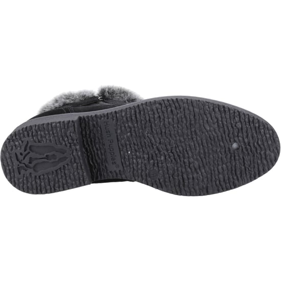 Hush Puppies Marnie Wildleder Damen Schwarz Winter Stiefeletten - Image 3