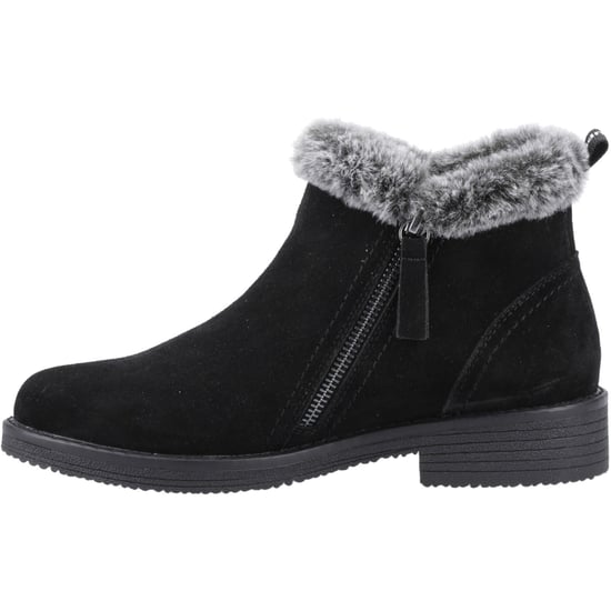 Hush Puppies Marnie Wildleder Damen Schwarz Winter Stiefeletten - Image 4