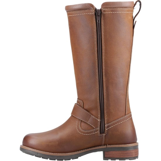 Cotswold Bourton Leder Damen Lederstiefel in Tan - Image 4