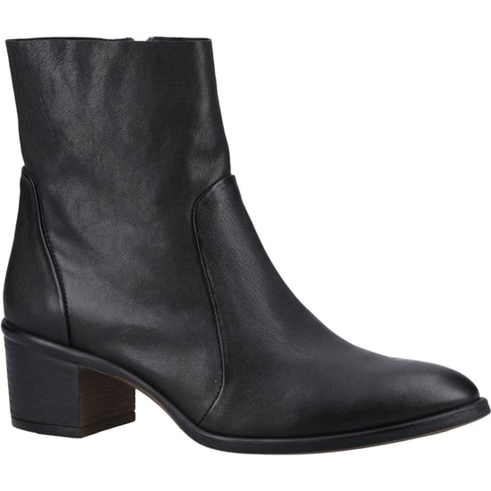Hush Puppies Winona Damen Schwarze Lederstiefel - Image 1