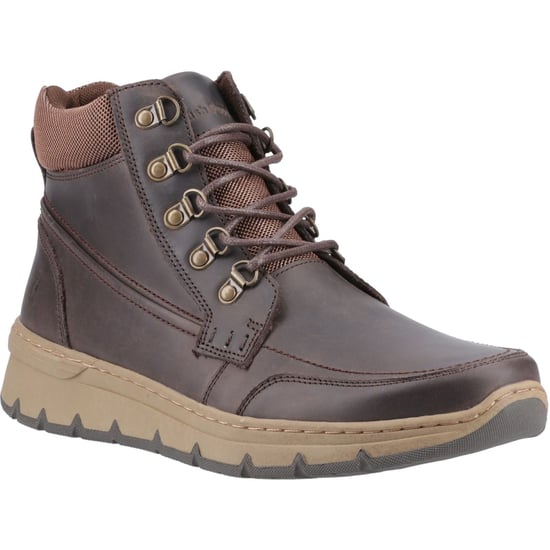 Hush Puppies Nixon Herren Leder Stiefeletten in Braun - Image 1