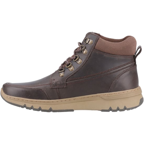 Hush Puppies Nixon Herren Leder Stiefeletten in Braun - Image 4