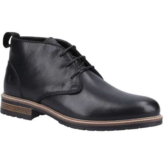 Hush Puppies Ricky Herren Schwarze Leder Knöchelstiefel - Image 1