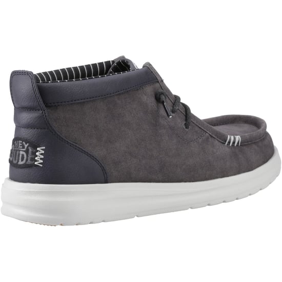 HEYDUDE Wally Mid GripR Baumwoll-Herren Stiefeletten Schwarz Austern/Schwarz - Image 2