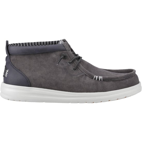 HEYDUDE Wally Mid GripR Baumwoll-Herren Stiefeletten Schwarz Austern/Schwarz - Image 5