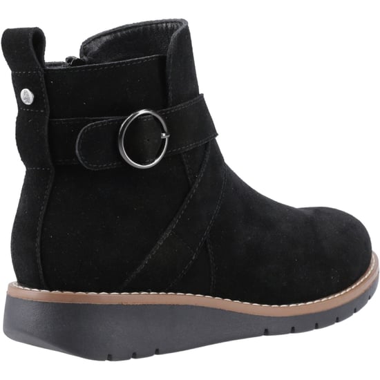 Hush Puppies Lyra Wildleder Damen Schwarze Winter Stiefeletten - Image 2