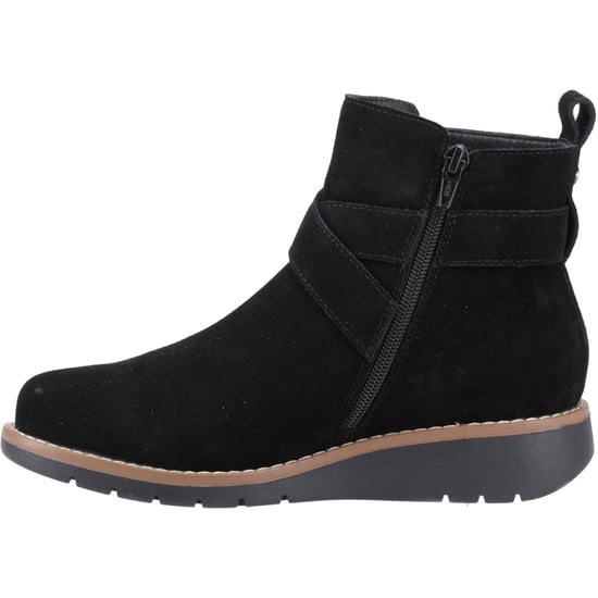Hush Puppies Lyra Wildleder Damen Schwarze Winter Stiefeletten - Image 4