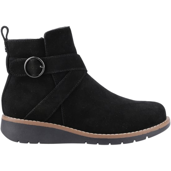 Hush Puppies Lyra Wildleder Damen Schwarze Winter Stiefeletten - Image 5