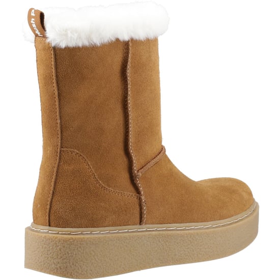 Hush Puppies Becca Mid Wildleder Damen Stiefel in Tan - Image 2