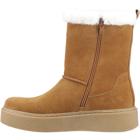 Hush Puppies Becca Mid Wildleder Damen Stiefel in Tan - Image 4