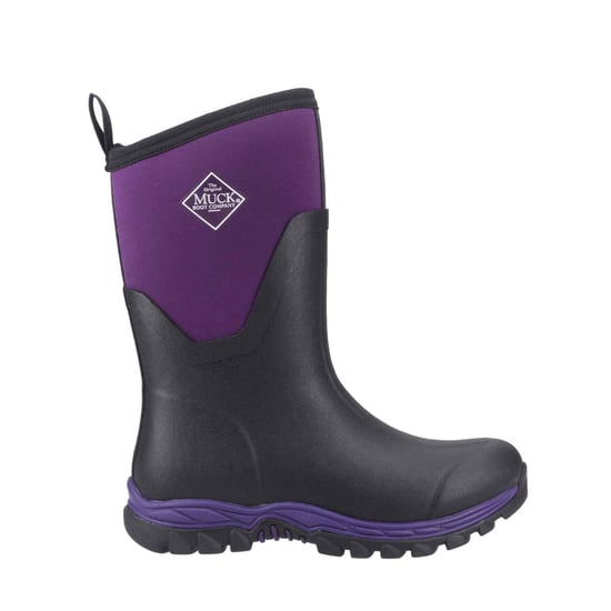 Muck Boots Arctic Sport II Mid Gummistiefel Damen Schwarz/Acai Winter Stiefel in mittlerer Schafthöhe - Image 6