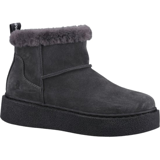 Hush Puppies Becca Damen Wildleder Winter Stiefeletten in Kohlefarben - Image 1